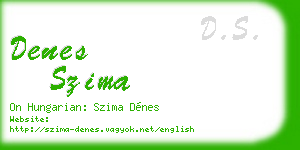 denes szima business card